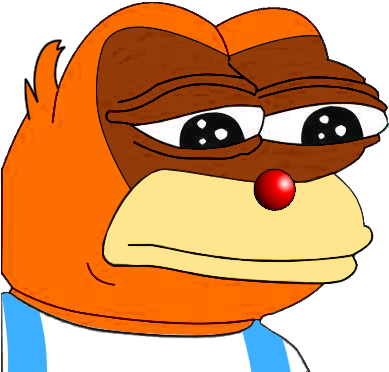 Frog Face Nose Orange Cartoon Head Clip Art Food - Lanky Kong Fan Art (389x372), Png Download
