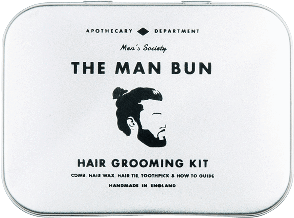 Men's Society Man Bun Hair Set (1108x1108), Png Download