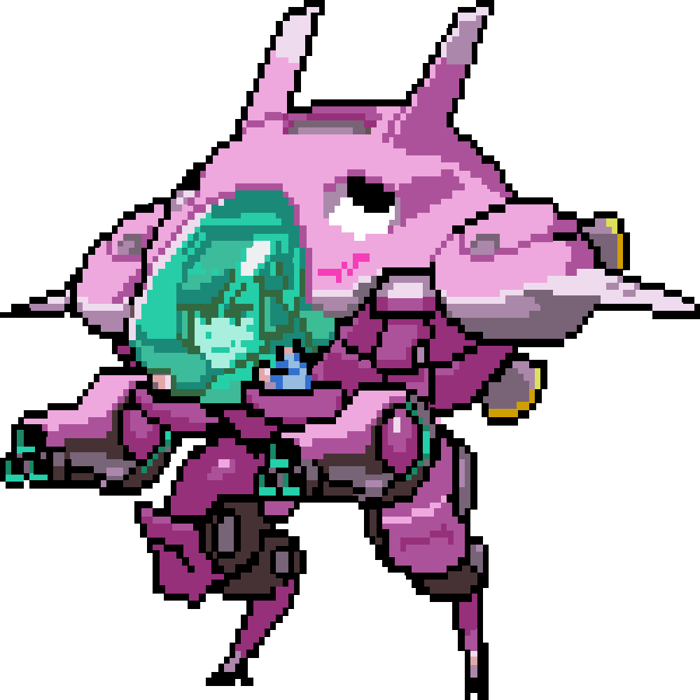 Va Pixel Spray - Overwatch Dva Pixel Spray (1000x1000), Png Download