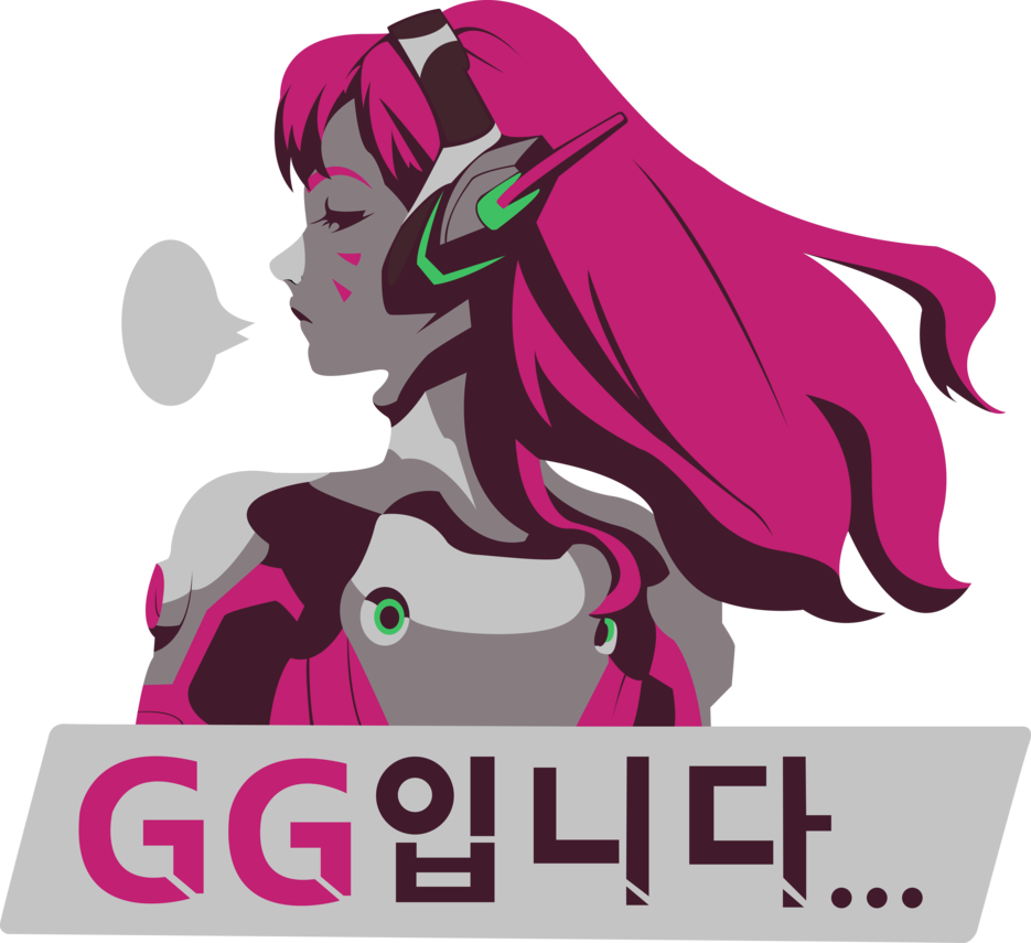 Dva Spray Png - Overwatch Dva Gg Spray Tee Shirt (935x855), Png Download