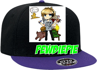 Snapback Flat Bill Hat - Pewdiepie Snapback (428x400), Png Download