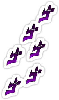 Quot Jojo S Bizarre Adventure Menacing Quot Stickers - Jojo's Bizarre Adventure Menacing (375x360), Png Download