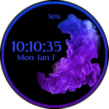 Blue & Purple Smoke (360x360), Png Download