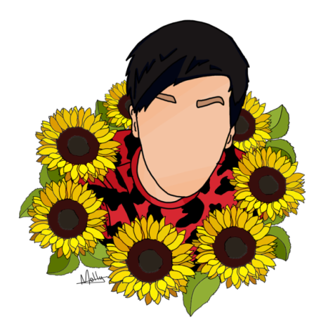 Graphic Freeuse Download Transparent Sunflower - Sunflower Aesthetic Drawing (500x500), Png Download