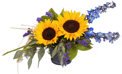 Stylized Sunflowers • $36 - Bouquet (500x611), Png Download