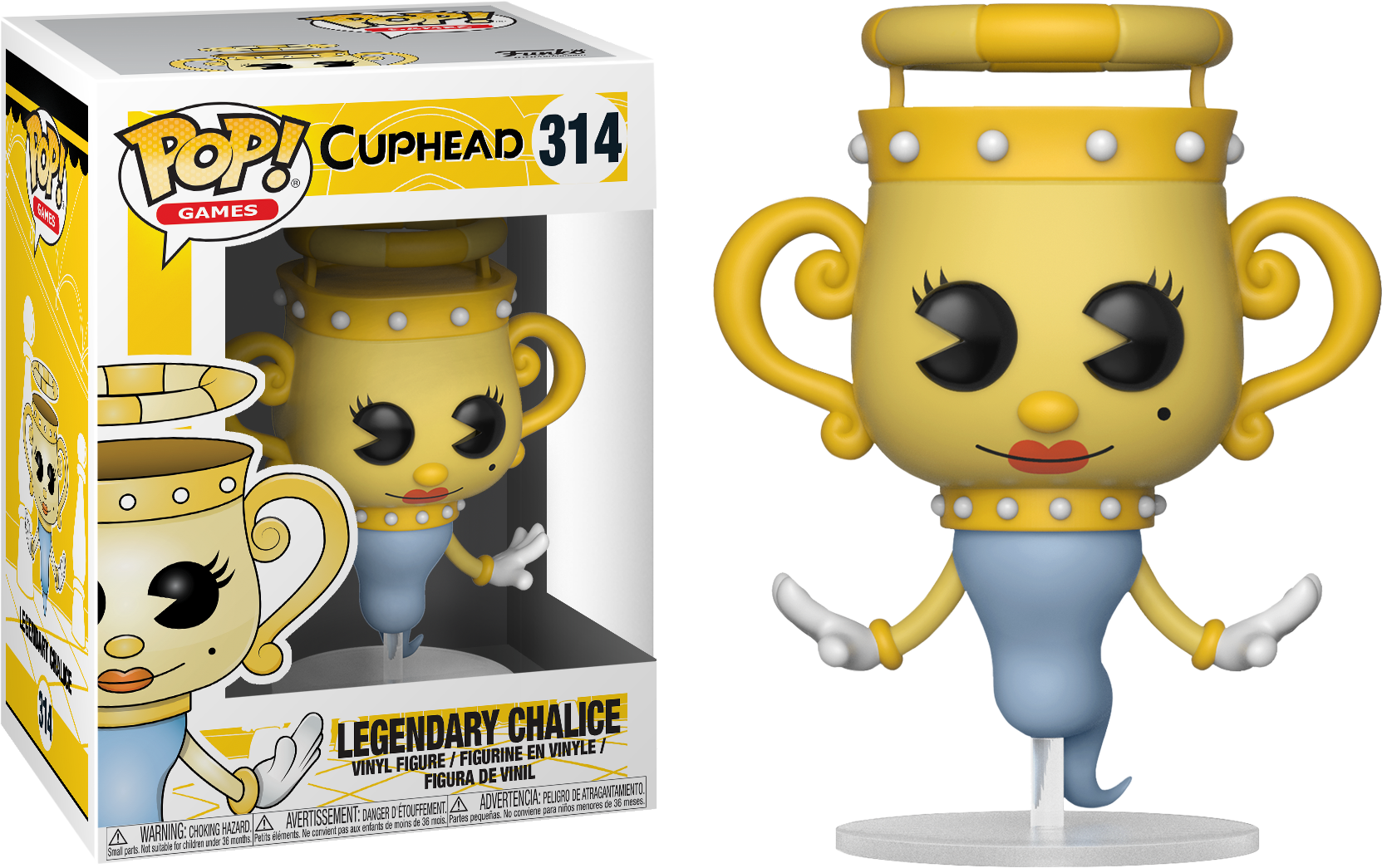 Cuphead Legendary Chalice Pop! Vinyl Figure (1663x1045), Png Download
