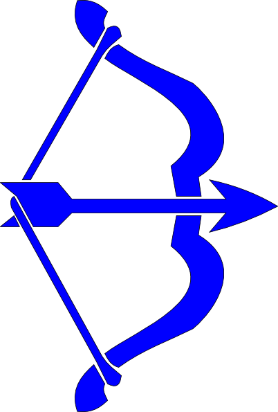 Royal Blue Bow And Arrow Svg Clip Arts 402 X 595 Px (402x595), Png Download