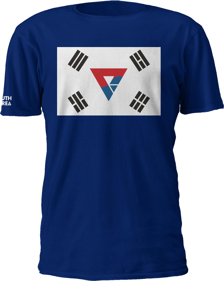 South Korea Logo Flag Tee - South Korea Flag (1000x1000), Png Download