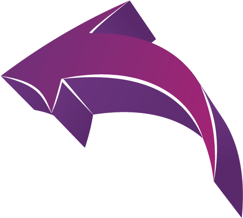 Curved Arrow Clip Art - Purple Arrow Transparent Background (500x500), Png Download