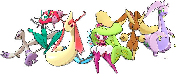 Untitled - Tsareena And Mienshao (636x287), Png Download