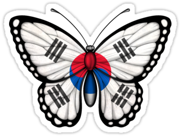 South Korea - Jamaican Flag Stickers (375x360), Png Download