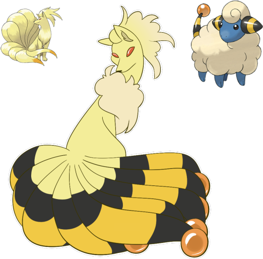 Could You Do Ninetails And Mareep Or Primarina And - Pokemon (540x540), Png Download