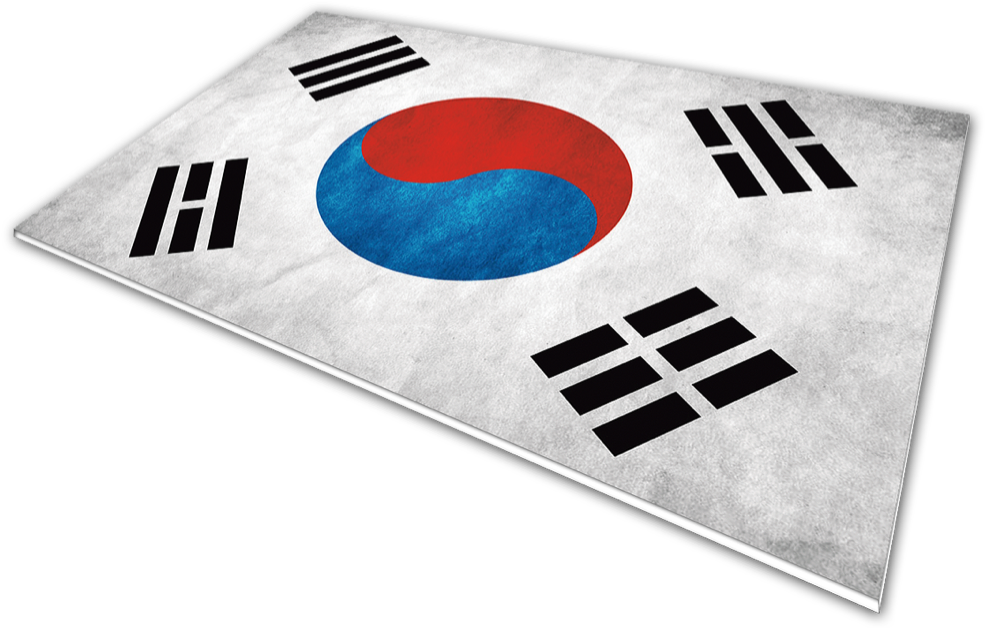 South Korea Flag - South Korea (1000x652), Png Download