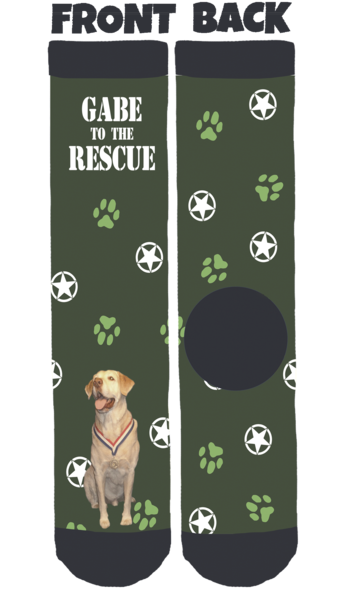 Gabe To The Rescue Green Crew Socks - Labrador Retriever (600x600), Png Download