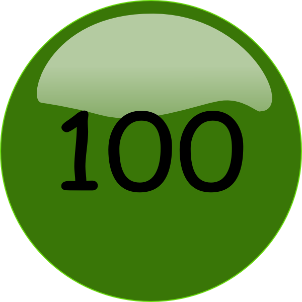 Image Stock 100 Clipart - Number Clipart 100 (600x600), Png Download