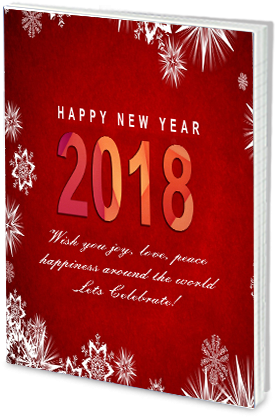 Spiritual Red Printed New Year 2018 Effit Notebok - Carmine (284x426), Png Download
