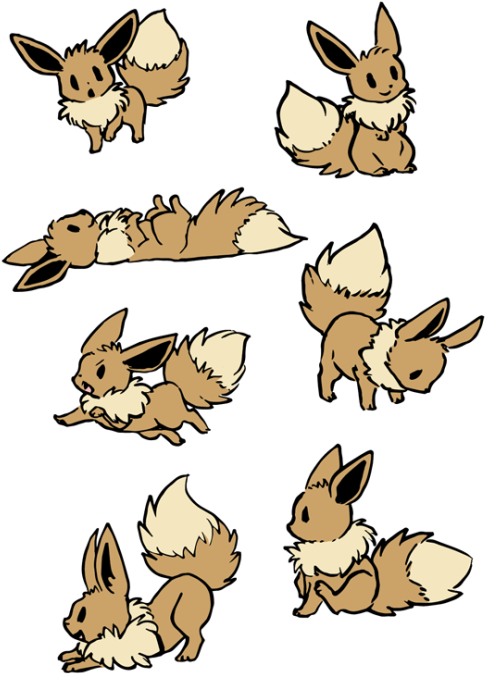 Doodled Some Eevees During Pokemon Go Community Day - Video Game (500x708), Png Download