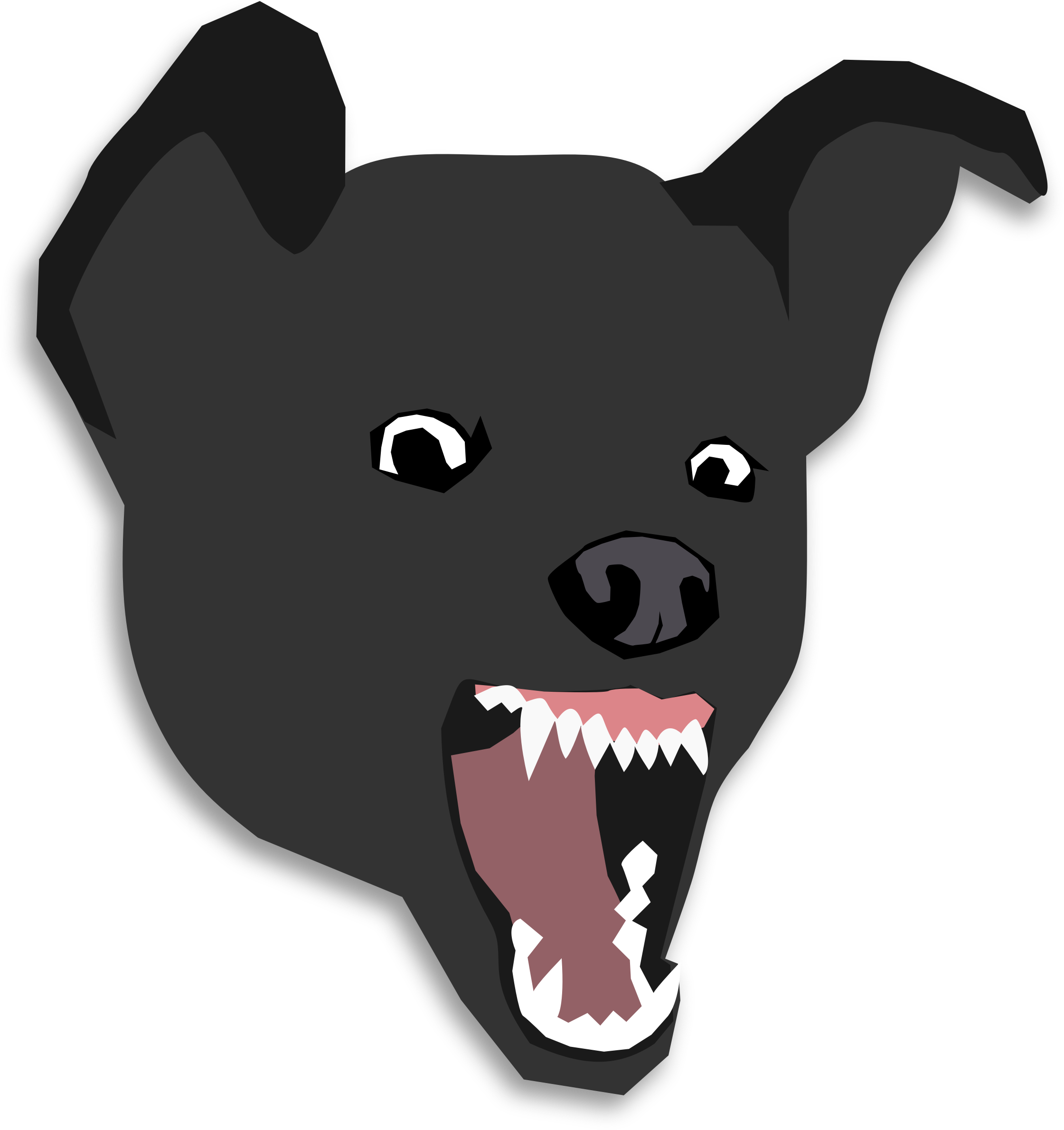 Dog Clipart Clipart Medium Dog - Cartoon Dog Head Png (2241x2380), Png Download