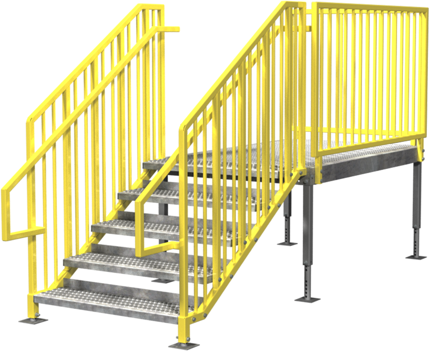 Portable Stairs Left Entry - Handrail (900x1200), Png Download