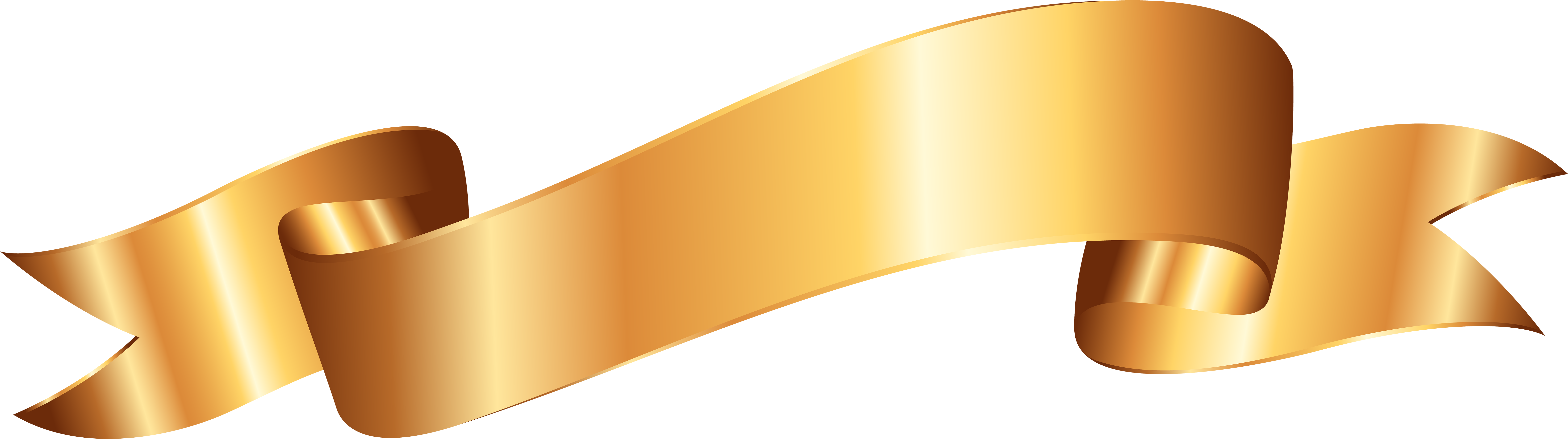 Gold Banner Png Clip Art Image - Gold Banner Png (8000x2312), Png Download