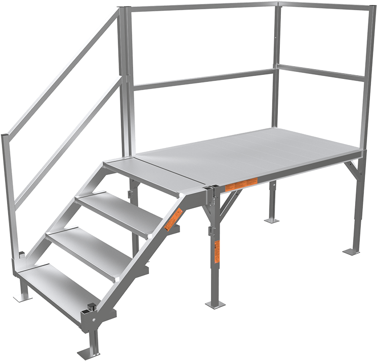 Fortress® Osha Stair System - Aluminum Temporary Stair (800x800), Png Download