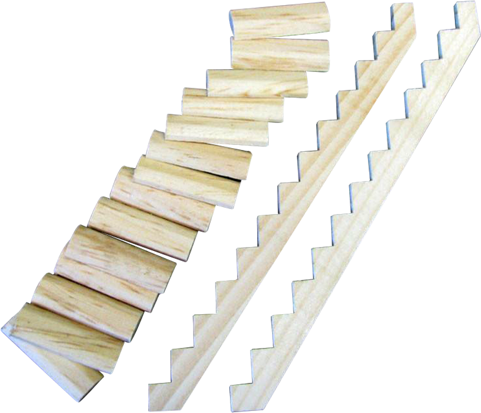 Inch Scale Log Interior Dollhouse Kit - Easy Dollhouse Wooden Stairs (1024x1024), Png Download
