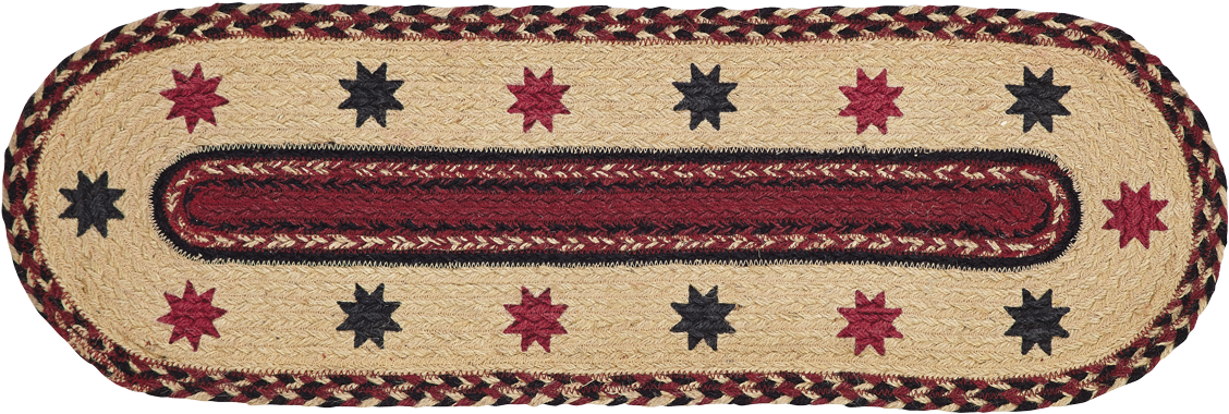 Vhc Brands Carson Star Jute Stair Tread Latex Oval - Vhc Brands Carson Star Jute Stair Tread (1200x1200), Png Download