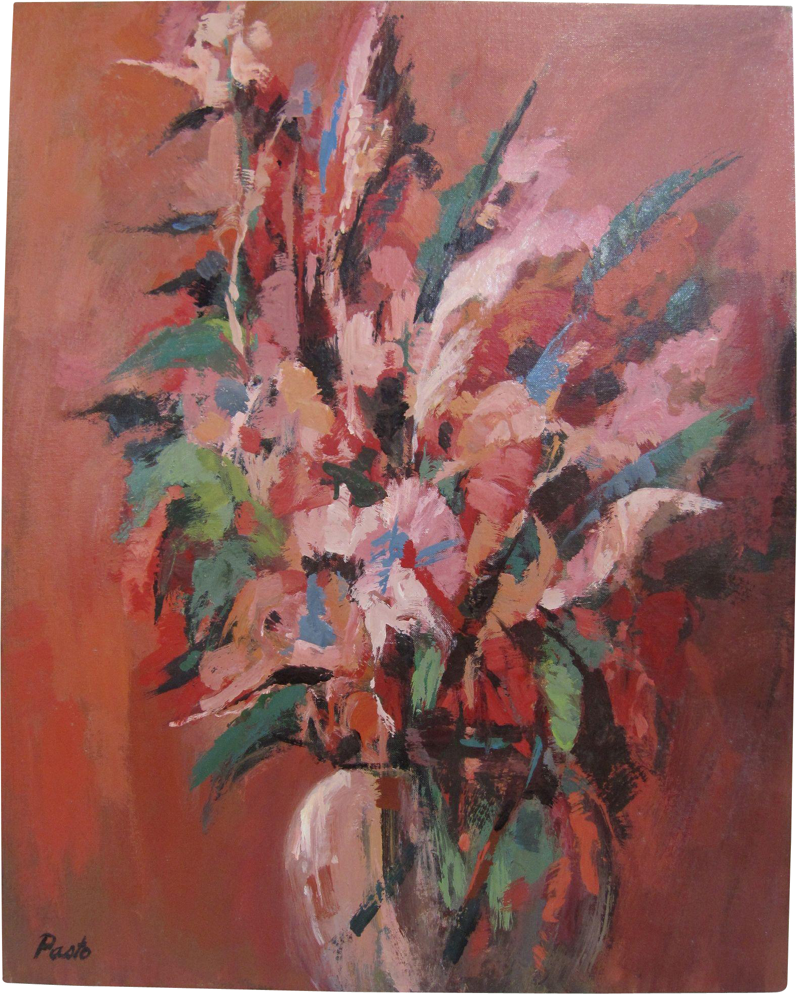 Sammy Pasto Original Expressionist Pink Floral Still - Pasto (1960x1960), Png Download