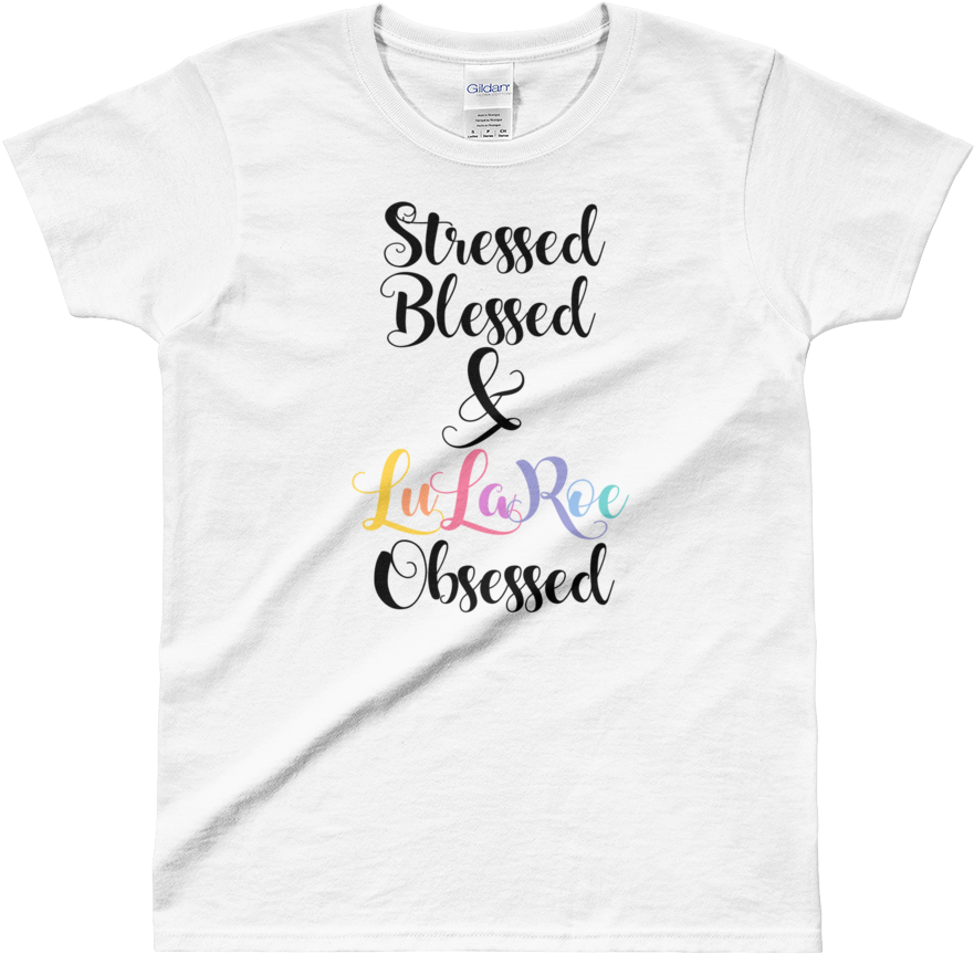 Stressed Blessed & Lularoe Obsessed Black Logo Ladies - Adult (1000x1000), Png Download