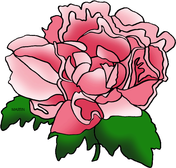 United States Clip Art By Phillip Martin, Indiana State - Peony Flower Clip Art (648x610), Png Download