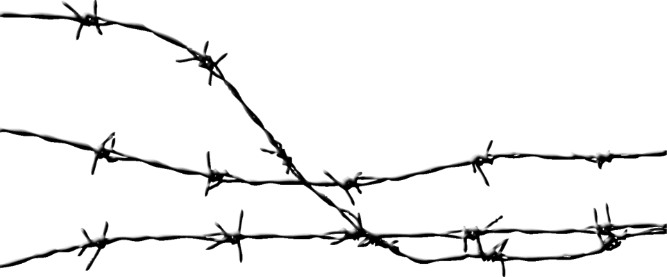 Western Fence Royalty Free Library Huge - Barbwire Png (961x400), Png Download