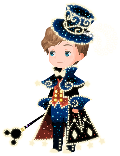 Starry Night Gentlem - Kingdom Hearts Χ (431x556), Png Download