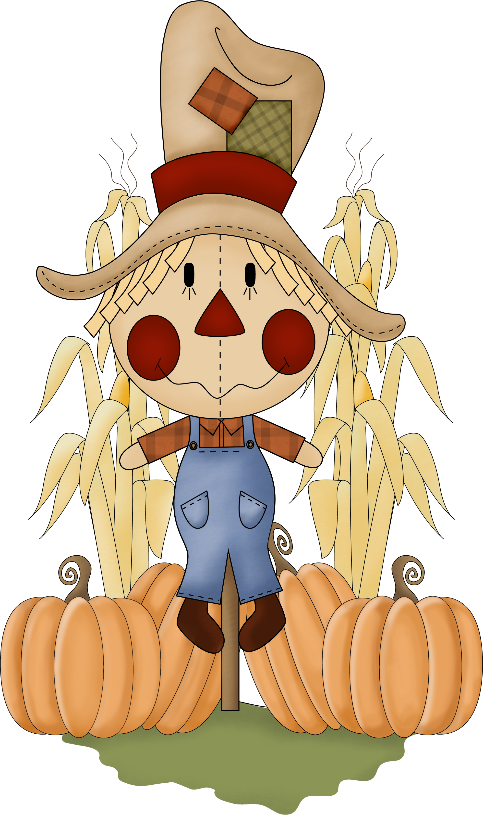 Scarecrow * - Fall Scarecrow Clip Art (1972x3324), Png Download