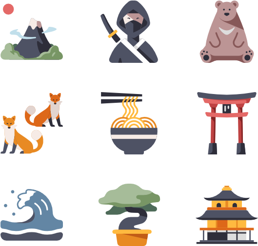Japan - Summer Icon Japan (600x564), Png Download
