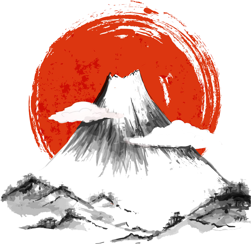 Ink Wash Painting Japanese - Glucose Tracking Sheet: Blood Sugar And Meal Log [book] (1000x981), Png Download