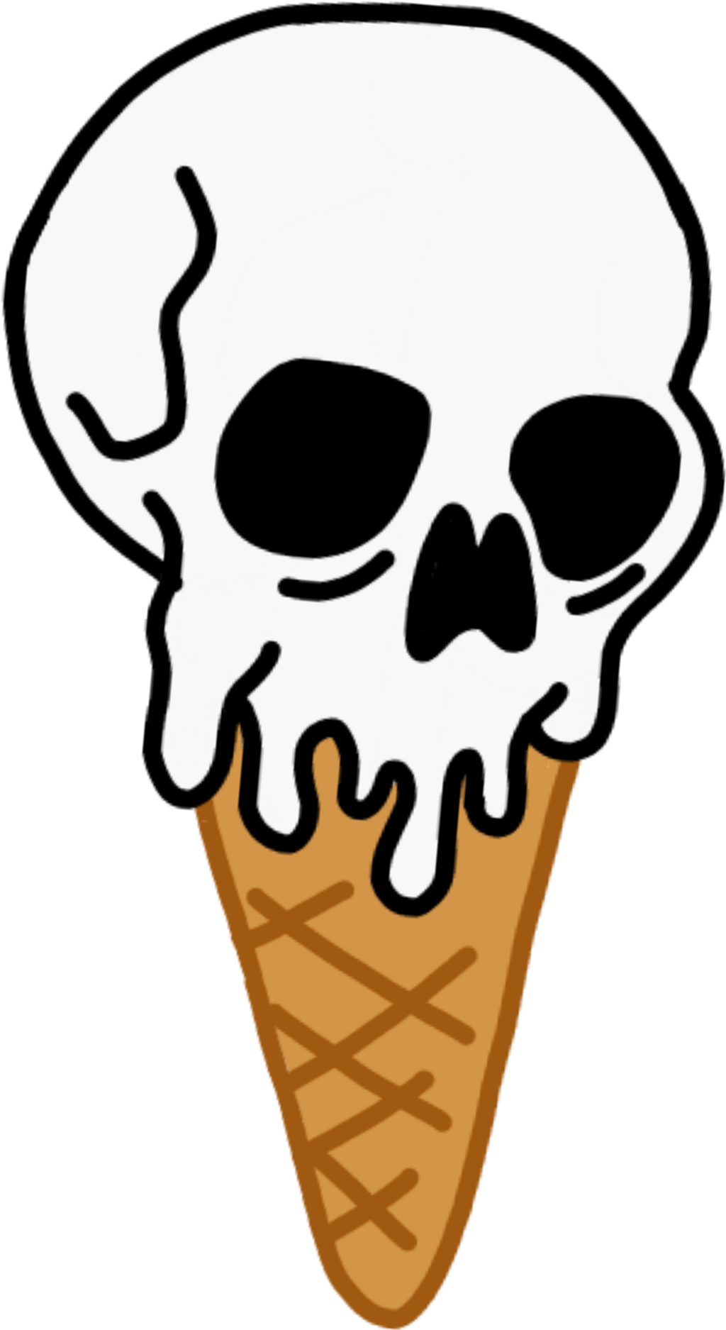Clipart Skull Grunge - Pinterest (1024x1875), Png Download