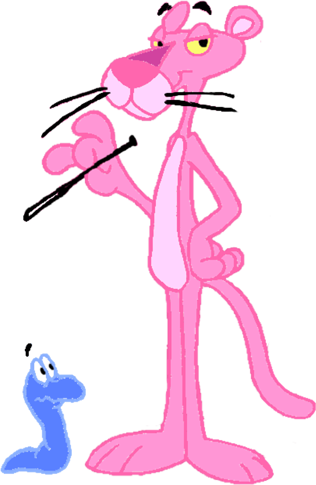 The Pink Panther And Blue Racer - Pink Panther Blue Racer Images Transparent Blogger (653x1000), Png Download