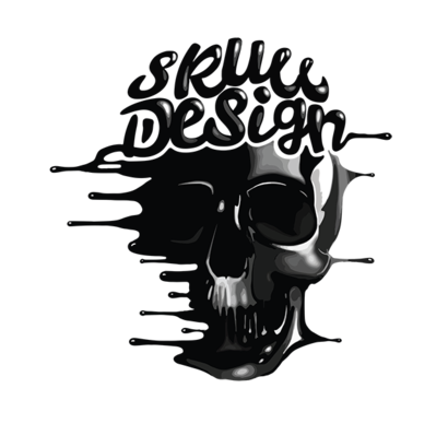 Skull Design - Pillow (410x409), Png Download