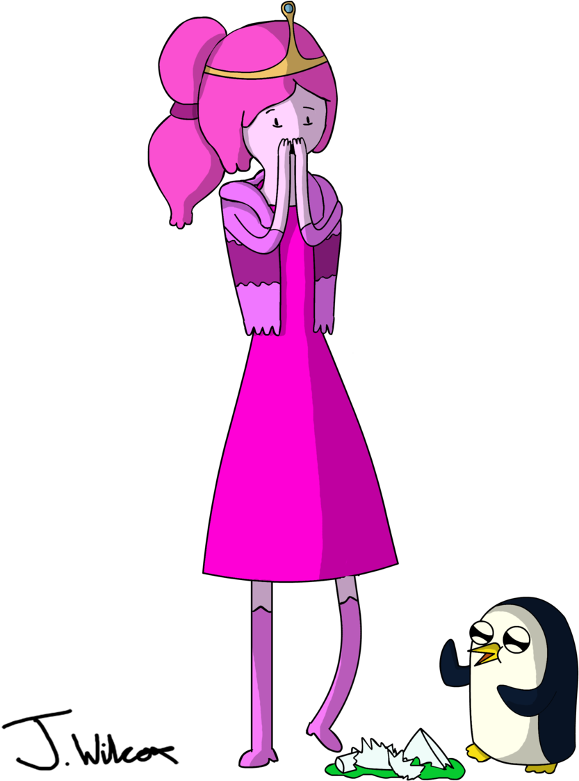 Adventure Time Princess Bubblegum And Gunter Part2 - Adventure Time Prinzessin Bubble Gum (900x1130), Png Download