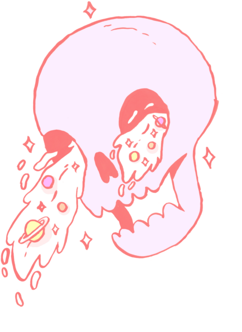 Transparent Tumblr - Google Search - Pink Skull Transparent (500x688), Png Download