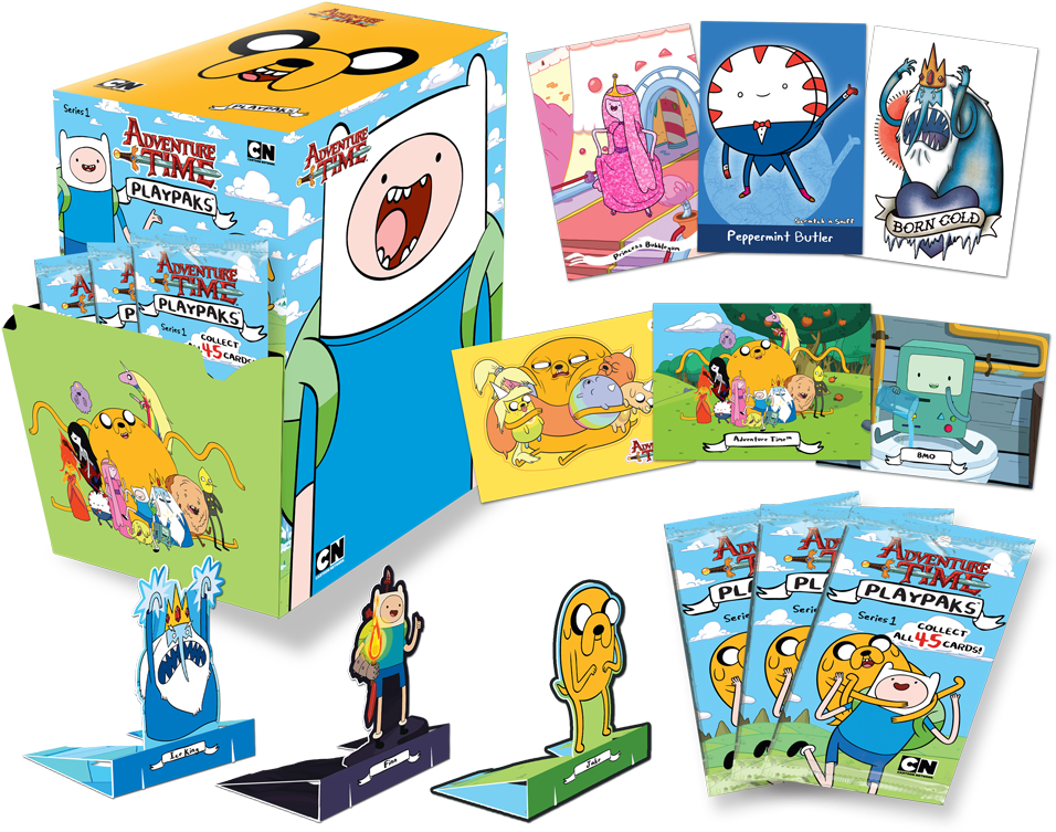 Adventure Time Playpaks - Adventure Time Collector Cards (1000x783), Png Download