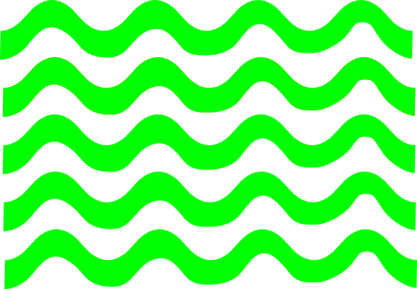How To Set Use Green Wave Lines Clipart (600x416), Png Download