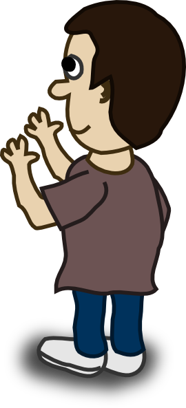 How To Set Use Man Hands Up Clipart (270x593), Png Download