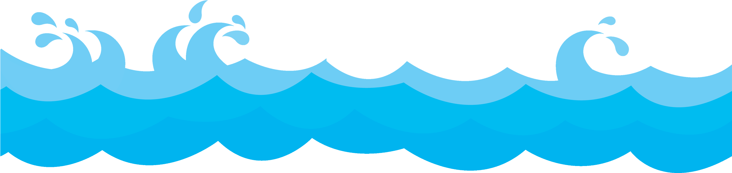 Wind Wave Wave Pool Ocean Clip Art - Olas Png (2400x600), Png Download