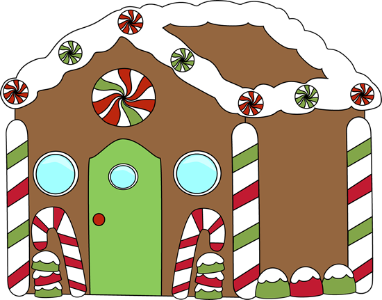 House Clipart Cartoon - Ginger Bread House Clip Art (550x431), Png Download