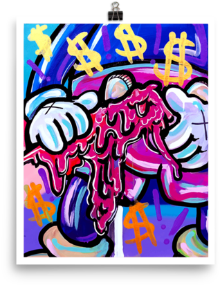Hands Up - Print - Painting (600x600), Png Download