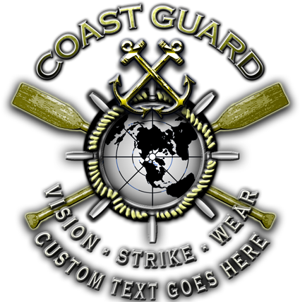 Coast Guard Crossed Oars Military Shirt - Crest (428x433), Png Download