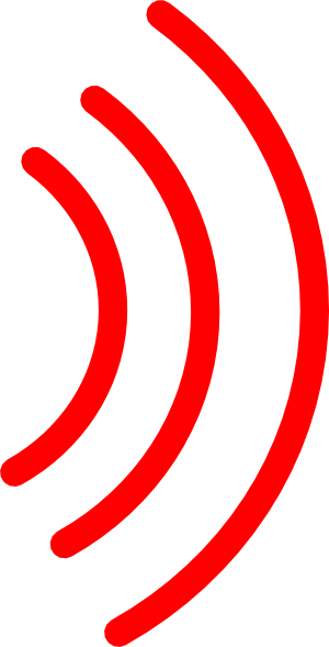 Graphic Black And White Radio Clip Art At Clker Com - Sound Waves Clip Art (300x589), Png Download
