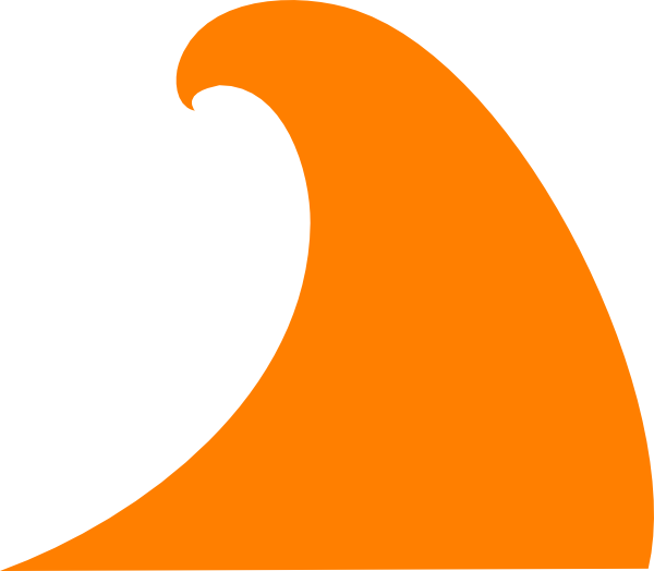 Orange Wave Png (600x524), Png Download
