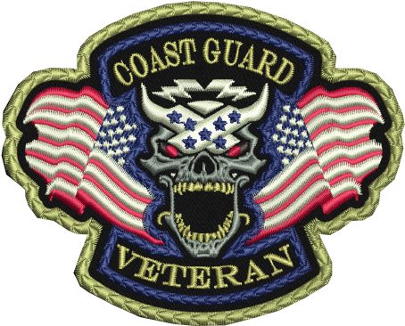 Us Coast Guard Veteran Patch - Veteran (466x380), Png Download